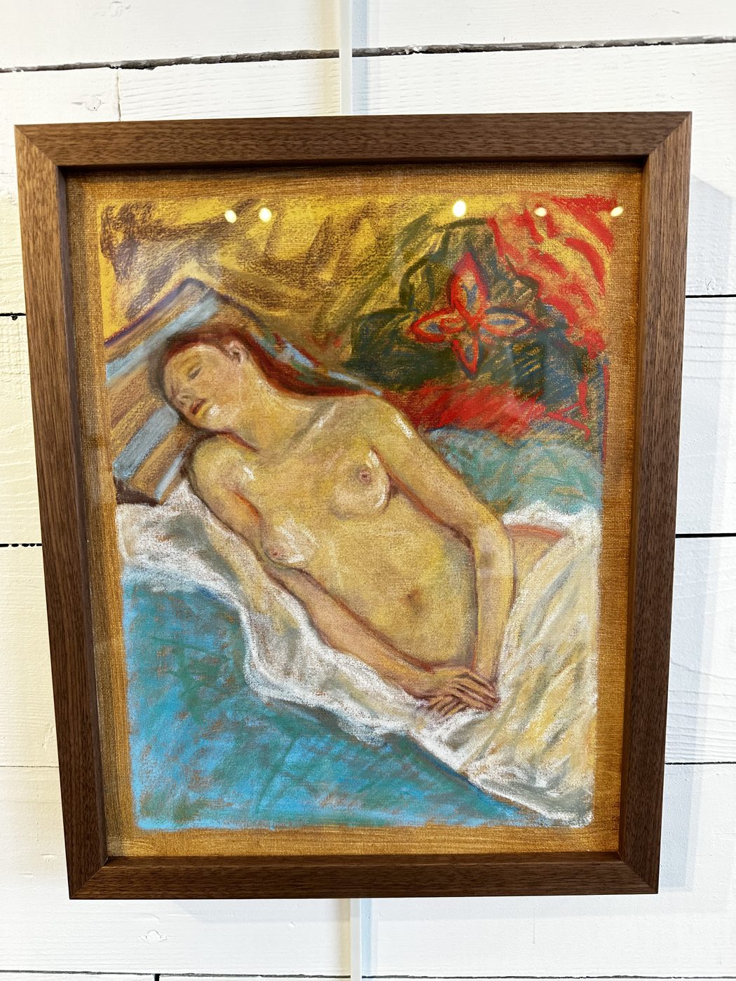 Quiet Moment, a reclining figure study in pastel